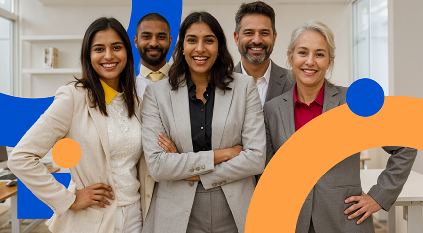 Group of diverse professionals